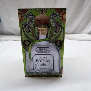 Green Bee Silver Patron Collectable Tin with Lid V
